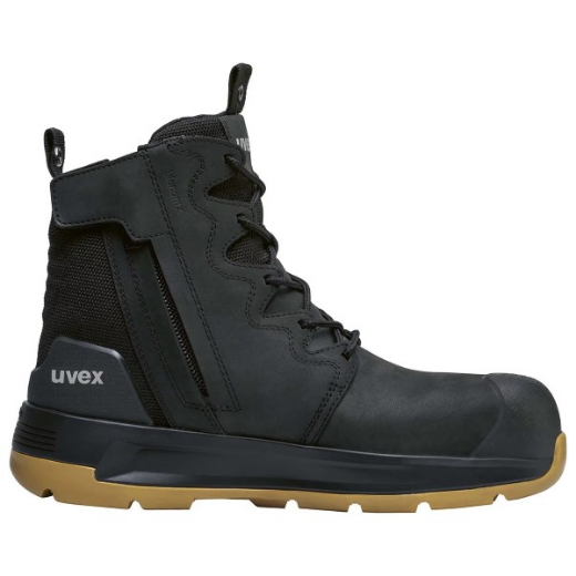 Picture of UVEX 3 X-Flow Zip Side Work Boot (Black and Tan)
