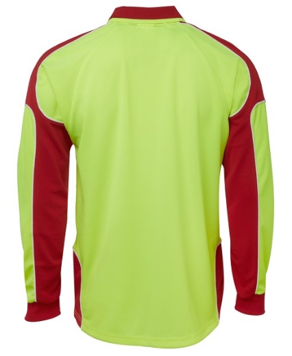 Picture of JB's Hi Vis Arm Panel Polo Shirt Long Sleeve 100% Polyester 2 Tone