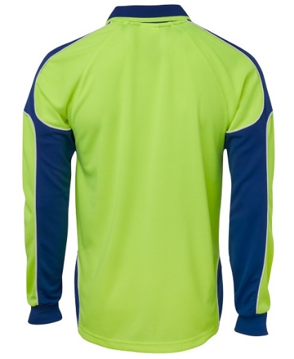 Picture of JB's Hi Vis Arm Panel Polo Shirt Long Sleeve 100% Polyester 2 Tone