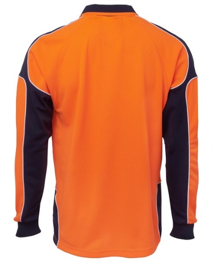 Picture of JB's Hi Vis Arm Panel Polo Shirt Long Sleeve 100% Polyester 2 Tone