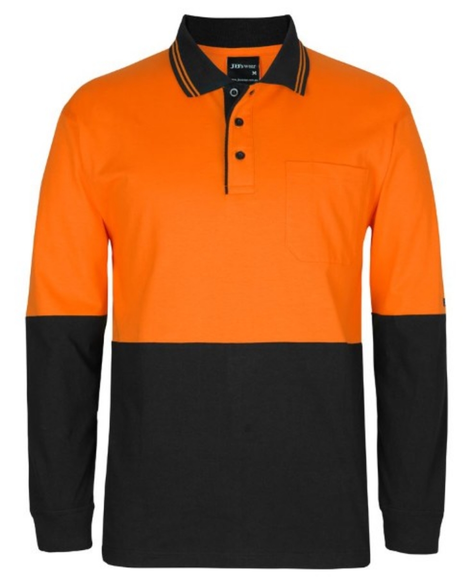 Picture of JB's Hi Vis 100% Cotton Long Sleeve Polo Shirt