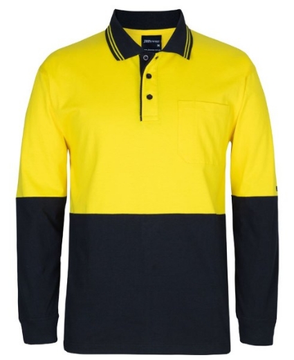 Picture of JB's Hi Vis 100% Cotton Long Sleeve Polo Shirt