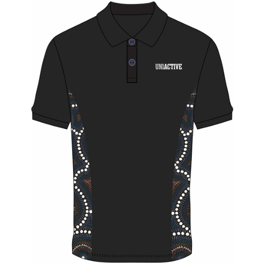 Picture of Indigenous Poly Bamboo Short Sleeve Sublimated Polo - UNIACTIVE