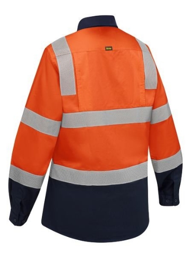 Picture of Bisley Ladies Taped Biomotion Hi Vis Cool Lightweight Vented Shirt