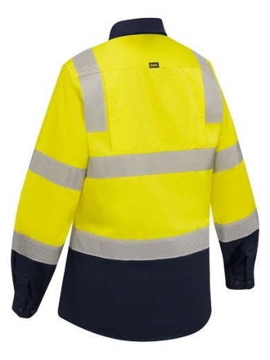 Picture of Bisley Ladies Taped Biomotion Hi Vis Cool Lightweight Vented Shirt