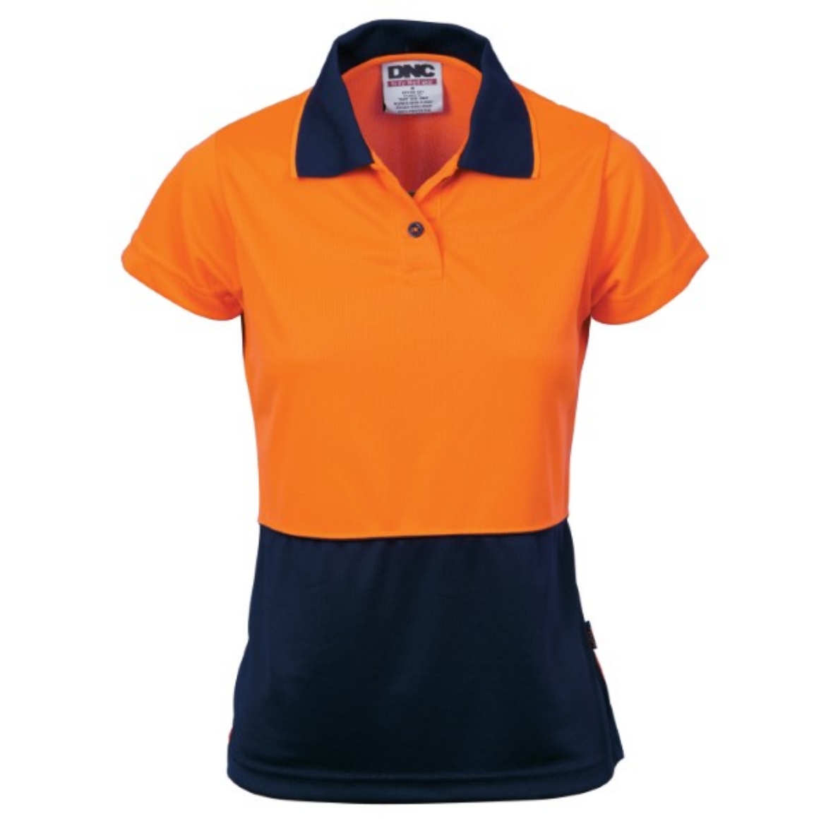 Picture of DNC Ladies Polo Short Sleeve Shirt 100% Polyester Micromesh 2 Tone