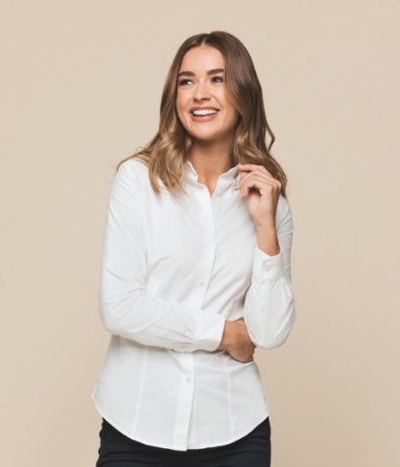 Picture of Gloweave Ladies Ashton Cotton Oxford Long Sleeve Shirt