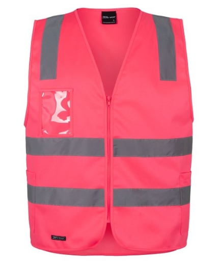 Picture of JB's Hi Vis Day Night Zip Safety Vest with ID Pocket 100% Polyester