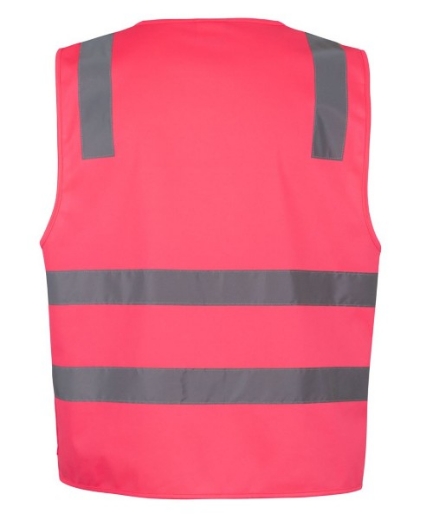 Picture of JB's Hi Vis Day Night Zip Safety Vest with ID Pocket 100% Polyester