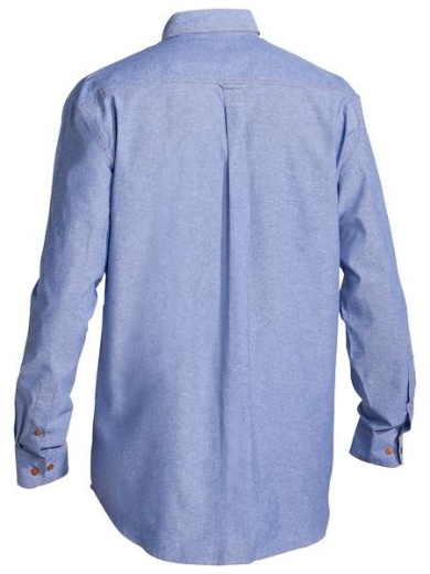 Picture of Bisley Chambray Shirt Long Sleeve 100% Cotton Blue