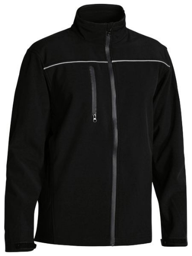 Picture of Bisley Fleece Soft shell Brushed Fleece Lined Jacket with Reflective Piping