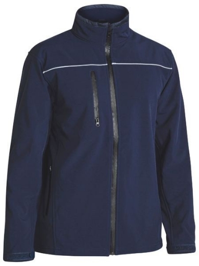 Picture of Bisley Fleece Soft shell Brushed Fleece Lined Jacket with Reflective Piping