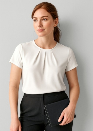 Picture of Biz Corporates Ladies Blaise Top Short Sleeve 95% Polyester, 5% Elastane