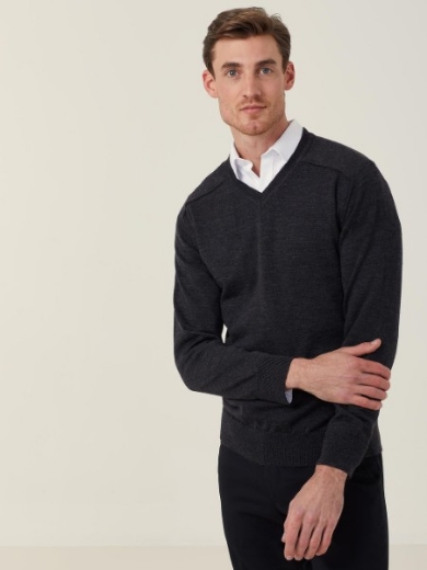 Picture of NNT Mens Pure Wool V-Neck Sweater