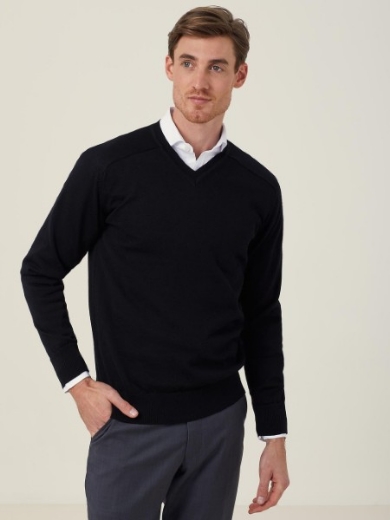 Picture of NNT Mens Pure Wool V-Neck Sweater