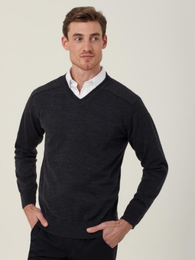Picture of NNT Mens Pure Wool V-Neck Sweater