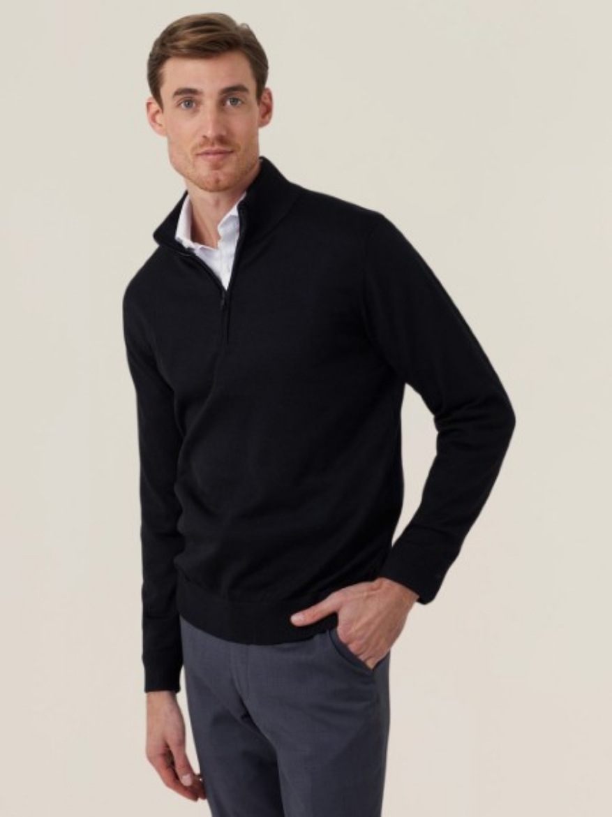Picture of NNT Mens Long Sleeve Zip Neck Jumper