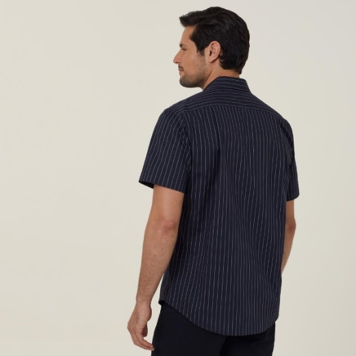 Picture of NNT Mens Avignon Pinstripe Stretch Short Sleeve Shirt