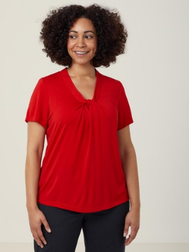 Picture of NNT Ladies Matt Jersey Twist Neck Short Sleeve Top