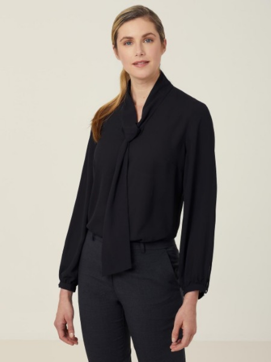 Picture of NNT Ladies Georgie Tie Neck Blouse