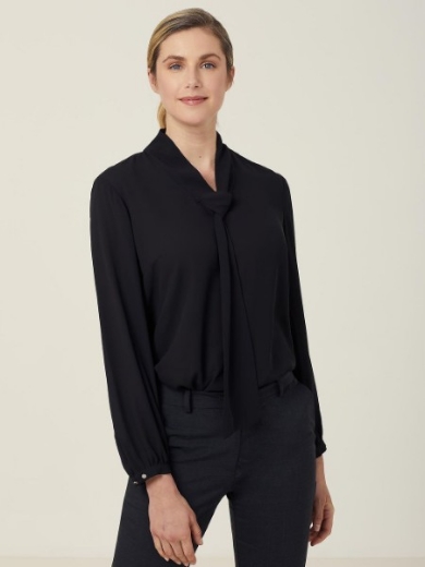 Picture of NNT Ladies Georgie Tie Neck Blouse
