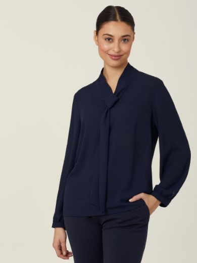 Picture of NNT Ladies Georgie Tie Neck Blouse