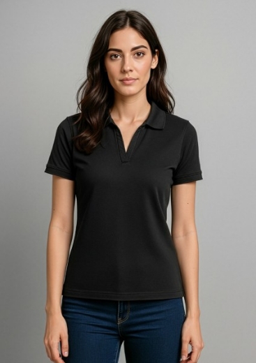 Picture of Biz Collection Ladies Oceana Polo Shirt Cotton Rich 96% Cotton 4% Elastane Pique Knit