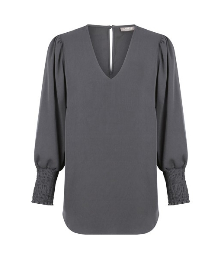 Picture of Gloweave Cleo Ladies V Neck Shirred Cuff Top