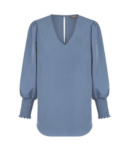 Picture of Gloweave Cleo Ladies V Neck Shirred Cuff Top