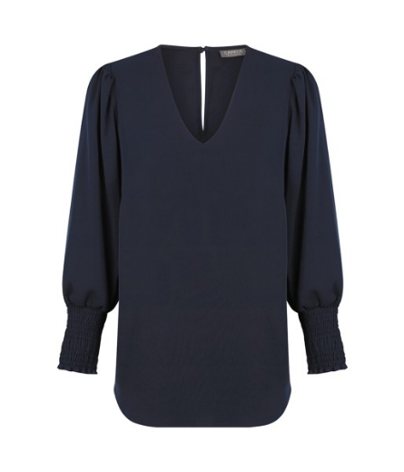 Picture of Gloweave Cleo Ladies V Neck Shirred Cuff Top