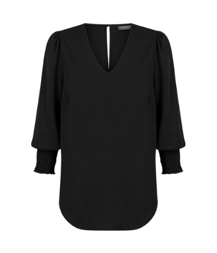 Picture of Gloweave Cleo Ladies V Neck Shirred Cuff Top