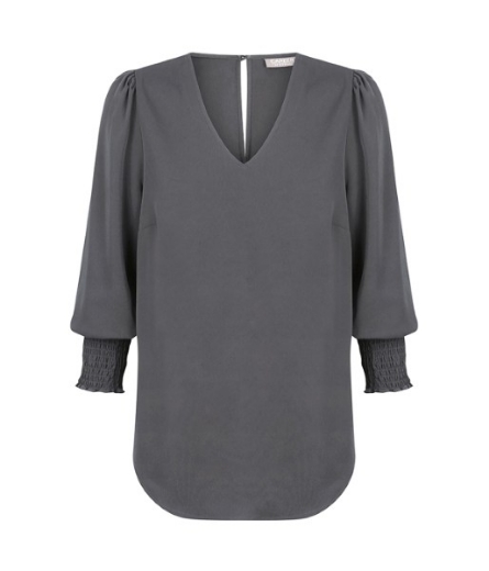 Picture of Gloweave Cleo Ladies V Neck Shirred Cuff Top