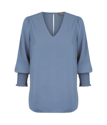 Picture of Gloweave Cleo Ladies V Neck Shirred Cuff Top