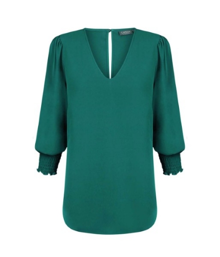Picture of Gloweave Cleo Ladies V Neck Shirred Cuff Top