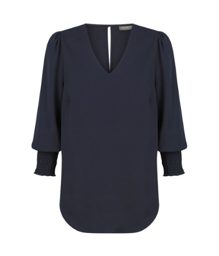 Picture of Gloweave Cleo Ladies V Neck Shirred Cuff Top