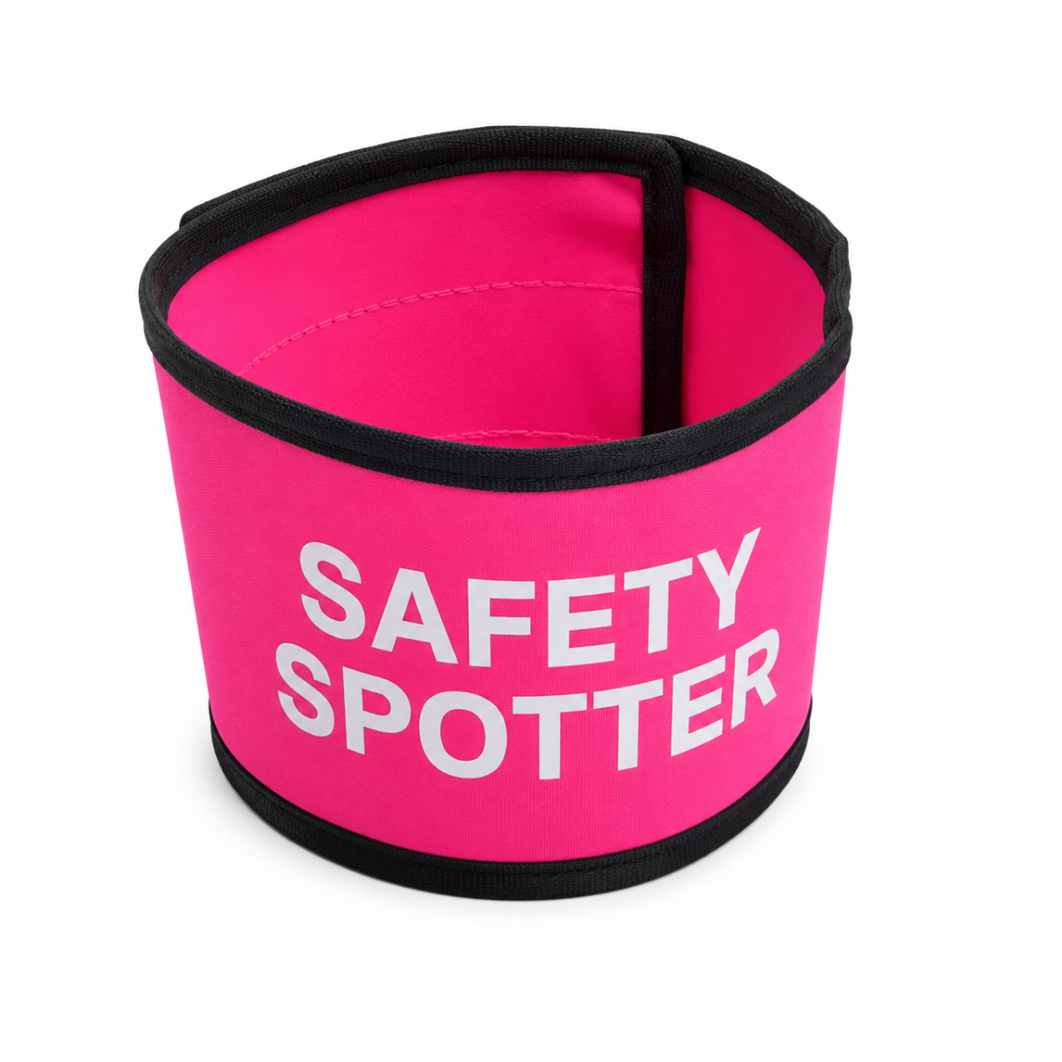Picture of Safety Spotter Arm Bands, Hot Pink Drill with White Vinyl Lettering